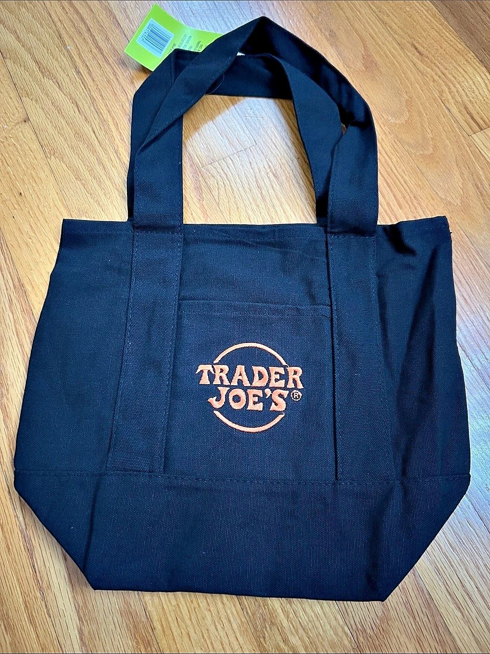 Trader Joe's Trick-or-Treat Mini Canvas Tote Bag Black